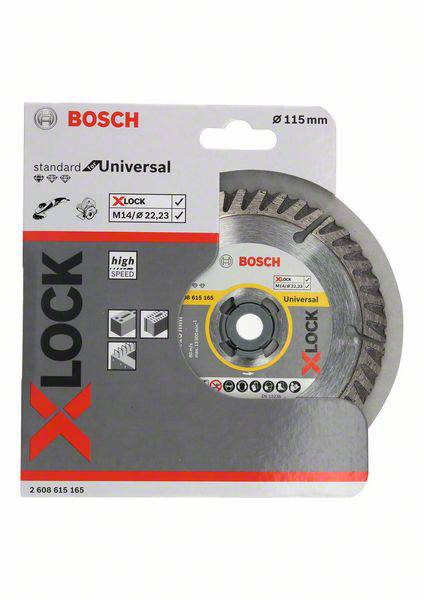 Bosch Accessories 2608615165 X-LOCK Diamanttrennscheibe Sta 115x22,23x1,6x10mm Universal Gyémánt bev 3. kép