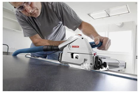 Bosch Professional GKT 55 GCE Merülőfűrész Vágási mélység max. (90°) 57 mm Hordtáskával 1400 W 2. kép