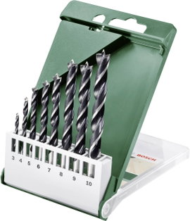 Bosch Accessories 2609255215 Fa spirál fúró készlet 8 részes 3 mm, 4 mm, 5 mm, 6 mm, 7 mm, 8 mm, 9 m