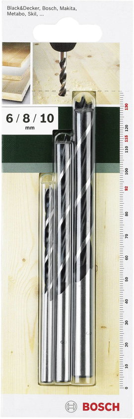 Bosch Accessories 2609255308 Fa spirál fúró készlet 3 részes 6 mm, 8 mm, 10 mm Hengeres befogószár 1