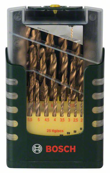 Bosch Accessories 2607017154 HSS Fém spirálfúró készlet 25 részes TiN Hengeres befogószár 1 készlet 2. kép