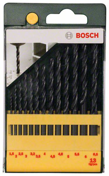 Bosch Accessories 2607019441 HSS Fém spirálfúró készlet 13 részes Hengertekercselt DIN 338 Hengeres 2. kép