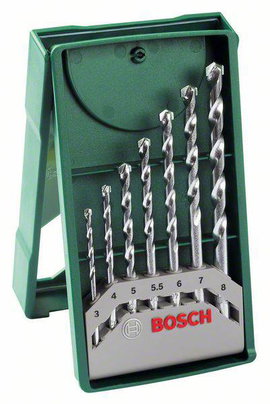 Bosch Accessories Promoline 2607019581 Kő spirálfúró készlet 7 részes 3 mm, 4 mm, 5 mm, 5.5 mm, 6 mm