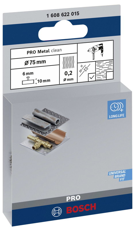Bosch Accessories Korongkefe - 75 mm, 0,2 mm, 10 mm Szár átmérő 6 mm 1608622015 1 db 3. kép