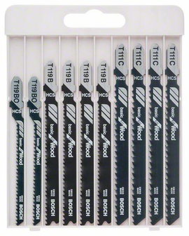 Bosch Accessories 2607010629 10 részes Basic for Wood szúrófűrészlap-készlet - T 119 BO  T 119 B  T 