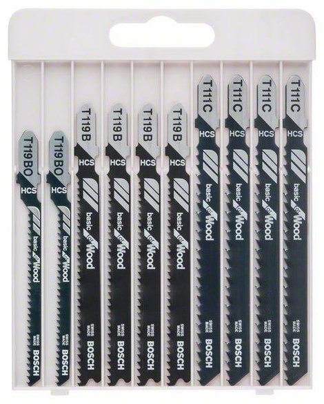 Bosch Accessories 2607010629 10 részes Basic for Wood szúrófűrészlap-készlet - T 119 BO T 119 B T