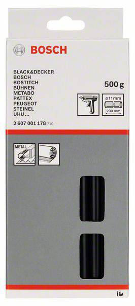 Melegragasztó rúd 11 x 200 mm fekete 500 g, Bosch Accessories 2607001178 2. kép