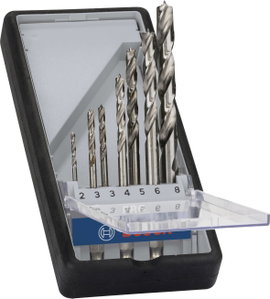Bosch Accessories 2607019923 Fa spirál fúró készlet 7 részes 2 mm, 3 mm, 3 mm, 4 mm, 5 mm, 6 mm, 8 m