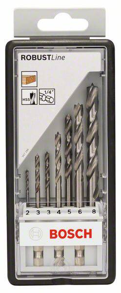 Bosch Accessories 2607019923 Fa spirál fúró készlet 7 részes 2 mm, 3 mm, 3 mm, 4 mm, 5 mm, 6 mm, 8 m 2. kép