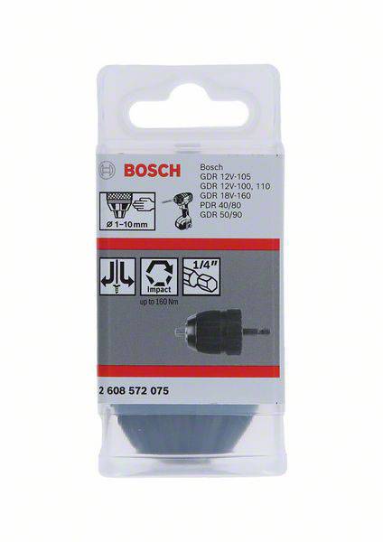 Gyorsbefogó fúrótokmány, 10 mm-ig - 1 – 10 mm, 1/4 - 6k Bosch 2608572075 3. kép