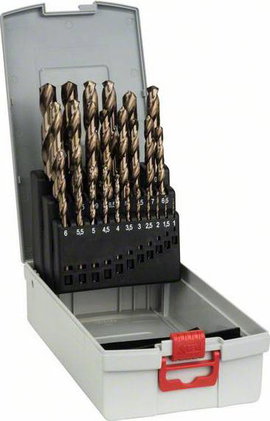 HSS fém spirálfúró készlet, 25 részes, kobalt, DIN 338, Bosch Accessories 2608587018