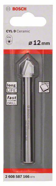 Bosch Accessories Bosch 2608587166 Üveg- és csempefúró 12 mm Teljes hossz 90 mm Hengeres befogószár 2. kép