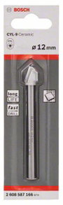 Bosch Accessories Bosch 2608587166 Üveg- és csempefúró 12 mm Teljes hossz 90 mm Hengeres befogószár 2. bélyegkép