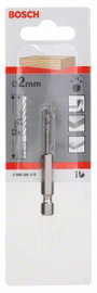 Bosch Accessories 2608595518 Fa spirál fúró 2 mm Teljes hossz 62 mm 1/4 (6,3 mm) 1 db 2. bélyegkép