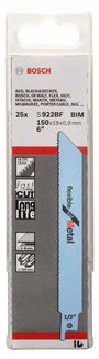 Bosch Accessories 2608657550 Szablyafűrészlap S 922 BF - Flexible for Metal 25 db 2. bélyegkép