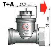 Adapter TA radiátorszelephez M28x1,5, 700 100 006 3. kép