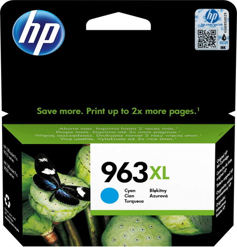 HP Tinta 963XL Eredeti Cián 3JA27AE