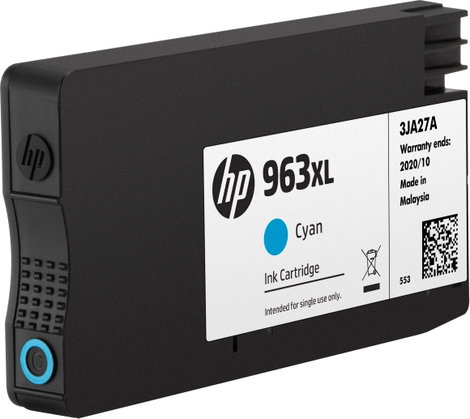HP Tinta 963XL Eredeti Cián 3JA27AE 2. kép