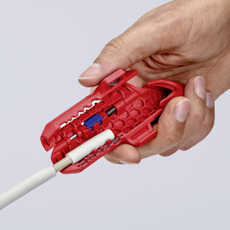 Knipex 16 95 02 SB ErgoStrip Kábel csupaszoló Alkalmas Kerek vezetékek, Nedves helyiség kábel, Adtav 15. kép