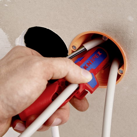 Knipex 16 95 02 SB ErgoStrip Kábel csupaszoló Alkalmas Kerek vezetékek, Nedves helyiség kábel, Adtav 8. kép