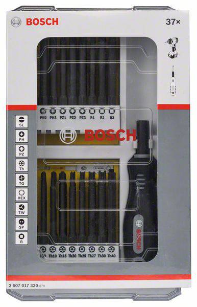 Bosch Accessories Bosch Power Tools 2607017320 Bit készlet 37 részes Egyeneshornyú, Kereszthornyú Ph 2. kép