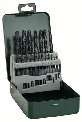 Bosch Accessories 2607019435 HSS Fém spirálfúró készlet 19 részes Hengertekercselt DIN 338 Hengeres 