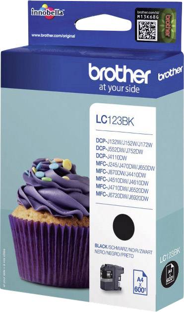 Brother LC-123BK #####Tinte Eredeti helyettesíti Brother LC-123BK Fekete