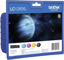 Brother LC-1280XL #####Tinte Eredeti Fekete, Cián, Bíbor, Sárga