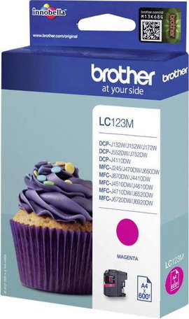 Brother LC-123M #####Tinte Eredeti helyettesíti Brother LC-123M Bíbor