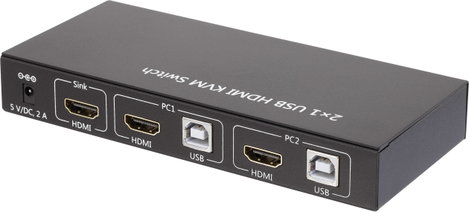 SpeaKa Professional 2 port KVM átkapcsoló HDMI USB 1920 x 1080 Pixel, 3840 x 2160 Pixel 4. kép