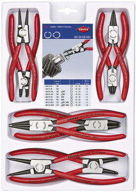 Knipex 00 20 04 V01 Seeger gyűrű fogó készlet Alkalmas Külső- és belső csapágygyűrűk 19-60 mm, 12-25