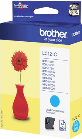 Brother LC-121C #####Tinte Eredeti helyettesíti Brother LC-121C Cián