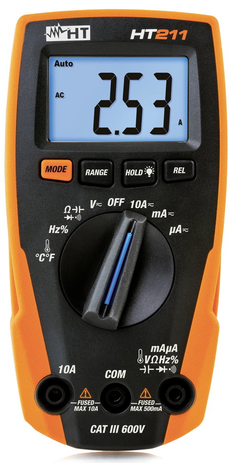 HT Instruments e-KIT Kézi multiméter, Lakatfogó digitális CAT III 600 V Kijelző (digitek): 4000 2. kép