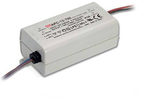 Mean Well APC-12-700 LED meghajtó Állandó áramú 12 W 0.7 A 9 - 18 V/DC Fényerő-szabályozó nélkül, Tú