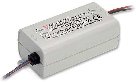 Mean Well APC-16-350 LED meghajtó Állandó áramú 16 W 0.35 A 12 - 48 V/DC Fényerő-szabályozó nélkül,
