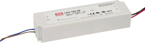 Mean Well LPV-100-5 LED transzformátor Állandó feszültségű 60 W 0 - 12 A 5 V/DC Fényerő-szabályozó n