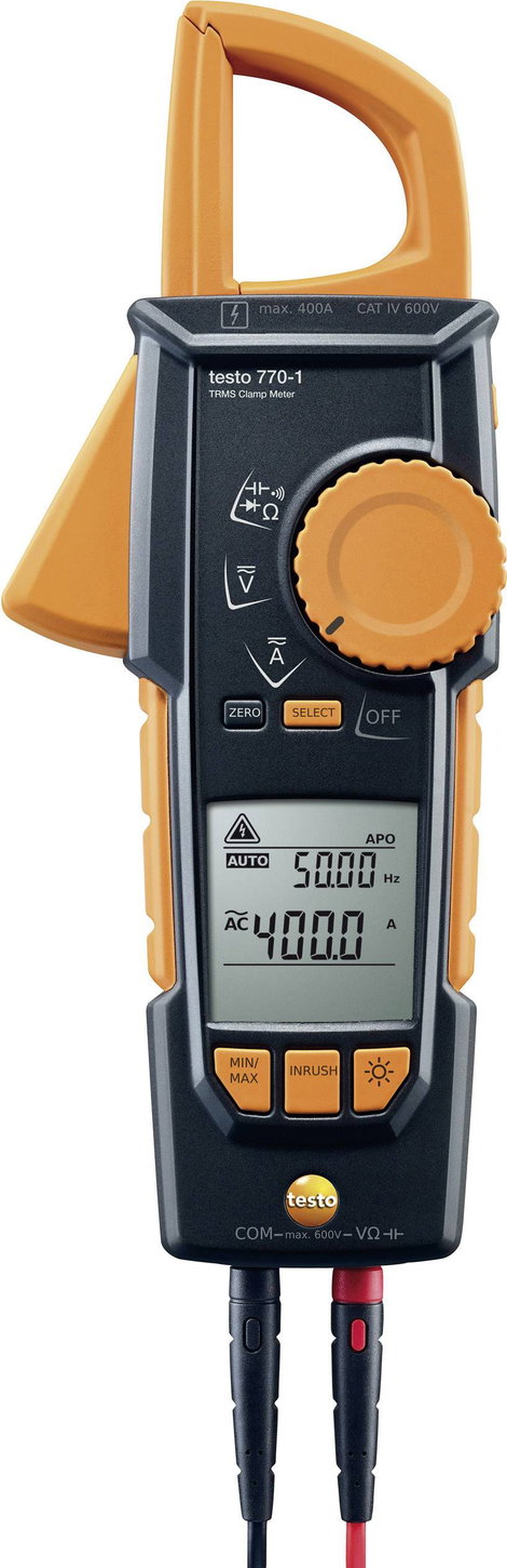 testo 770-1 Lakatfogó, Kézi multiméter digitális CAT III 1000 V, CAT IV 600 V Kijelző (digitek): 400 3. kép
