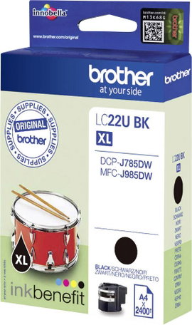 Brother LC-22U BK #####Tinte Eredeti helyettesíti Brother LC-22UBK Fekete