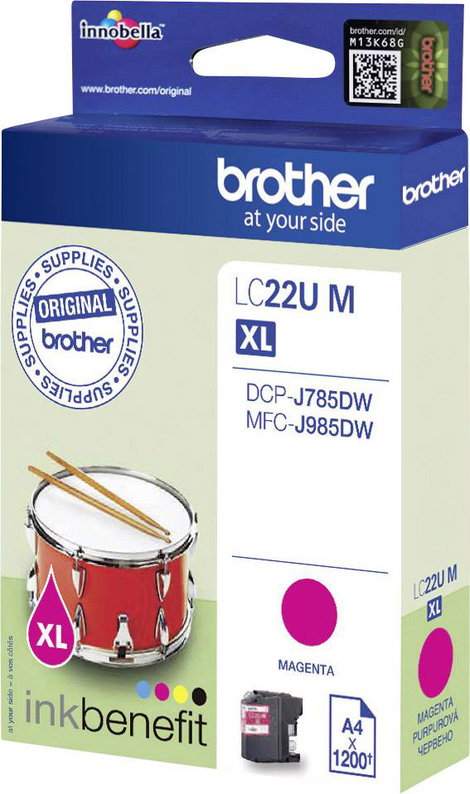 Brother LC-22U M #####Tinte Eredeti helyettesíti Brother LC-22UM Bíbor