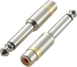 SpeaKa Professional SP-6672048 KCA-635 Jack / RCA Audio Átalakító [1x Jack-dugó, 6,35 mm-es - 1x RCA