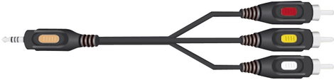 SpeaKa Professional Jack / Kompozit RCA AV Csatlakozókábel [1x Jack dugó, 3,5 mm-es - 3x RCA dugó] 2 2. kép