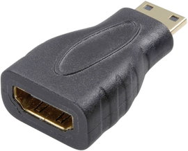 SpeaKa Professional SP-7869908 HDMI Átalakító [1x HDMI dugó, C mini - 1x HDMI alj] Fekete aranyozott