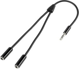 SpeaKa Professional SP-7870032 Jack Audio Csatlakozókábel [1x Jack dugó, 3,5 mm-es - 2x Jack alj, 3,