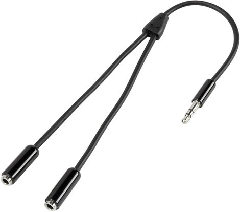 SpeaKa Professional SP-7870032 Jack Audio Csatlakozókábel [1x Jack dugó, 3,5 mm-es - 2x Jack alj, 3,