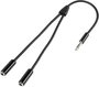 SpeaKa Professional SP-7870032 Jack Audio Csatlakozókábel [1x Jack dugó, 3,5 mm-es - 2x Jack alj, 3, bélyegkép