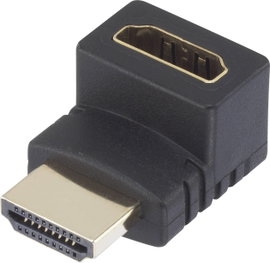 HDMI Átalakító [1x HDMI dugó - 1x HDMI alj] 270°-ban felfelé hajlítva aranyozott érintkező SpeaKa Pr