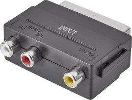 SpeaKa Professional SP-7869904 RCA / SCART Átalakító [3x RCA alj - 1x SCART dugó] Fekete
