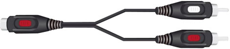 SpeaKa Professional SP-7869924 RCA Audio Y adapter [2x RCA dugó - 1x RCA alj] Fekete 5. kép