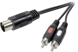 SpeaKa Professional SP-7870640 DIN csatlakozó / RCA Audio Csatlakozókábel [1x Dióda dugó, 5 pólusú (