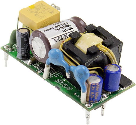 Mean Well MFM-20-12 AC/DC tápegység modul, open frame 12 V/DC 1.8 A Szabályozható kimeneti feszültsé